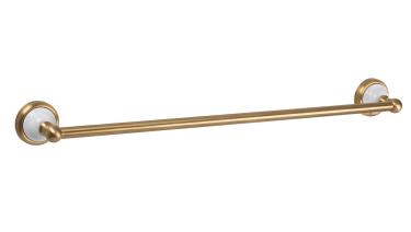 Handtuchstange 60cm Keramik Messing antik gebürstet 