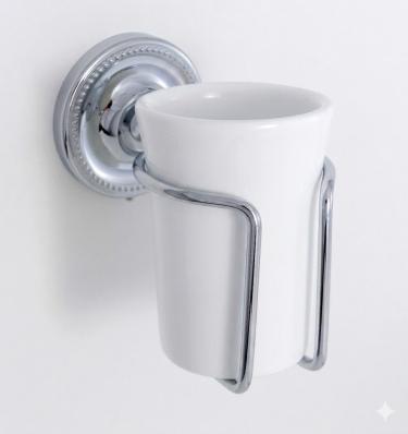 Becherhalter Messing Chrom Antik 