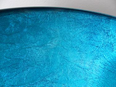 Kleines Aufsatz Glas Waschbecken blau 29cm 