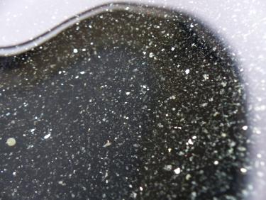 Aufsatz Glas Waschbecken schwarz Granit Look 31cm 