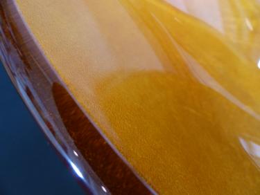 Aufsatz Glas Waschbecken "Sunshine" gold oval 