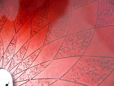 Aufsatz Glas Waschbecken "Siena" rot 42cm 
