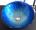 Aufsatz Glas Waschbecken "Siena" blau 42cm 