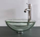 Aufsatz Glas Waschbecken Klarglas 31cm 