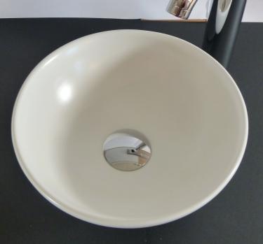Keramik Aufsatzwaschbecken weiß MATT rund 28cm 