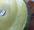 Aufsatz Glas Waschbecken gold oval 