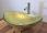 Aufsatz Glas Waschbecken gold oval 