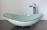 Aufsatz Glas Waschbecken weiß oval 