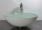 Aufsatz Glas Waschbecken weiß rund 42cm 