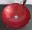 Aufsatz Glas Waschbecken rund rot 42cm 