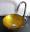 Aufsatz Glas Waschbecken gold rot 31cm 