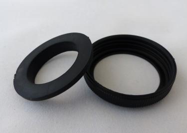 Dichtung und Mutter zu Tauchrohr 32mm schwarz matt 