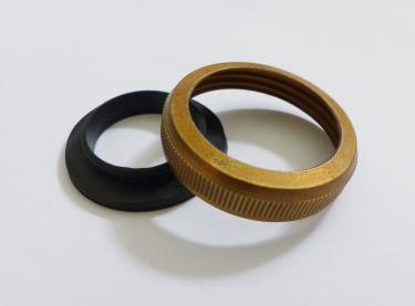 Extra langes Tauchrohr Bördelrohr 1 1/4" 40cm gold gebürstet mit Anschluss 