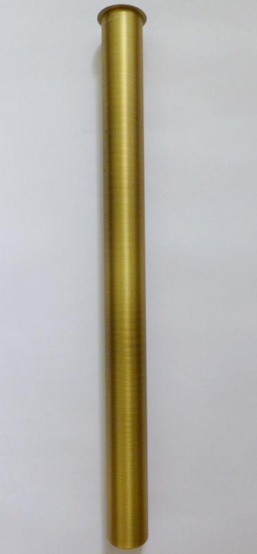Extra langes Tauchrohr Bördelrohr 1 1/4" 40cm gold gebürstet mit Anschluss 