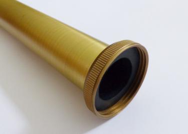 Extra langes Tauchrohr Bördelrohr 1 1/4" 40cm gold gebürstet mit Anschluss 