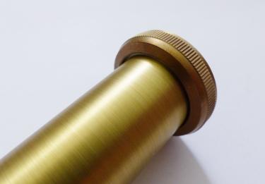 Extra langes Tauchrohr Bördelrohr 1 1/4" 40cm gold gebürstet mit Anschluss 