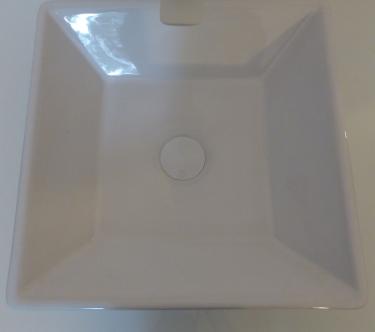Keramik Aufsatz Waschbecken quadratisch 