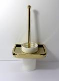 WC-Bürstengarnitur Keramik Messing gold glänzend 